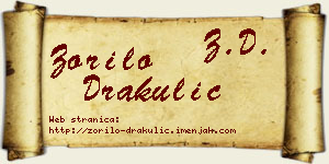 Zorilo Drakulić vizit kartica